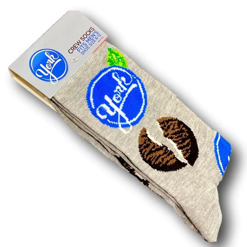 3/$20 York Peppermint Patty Funny Novelty Crew Socks - NWT
